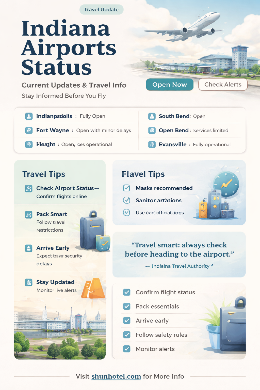 are airports open in indiana