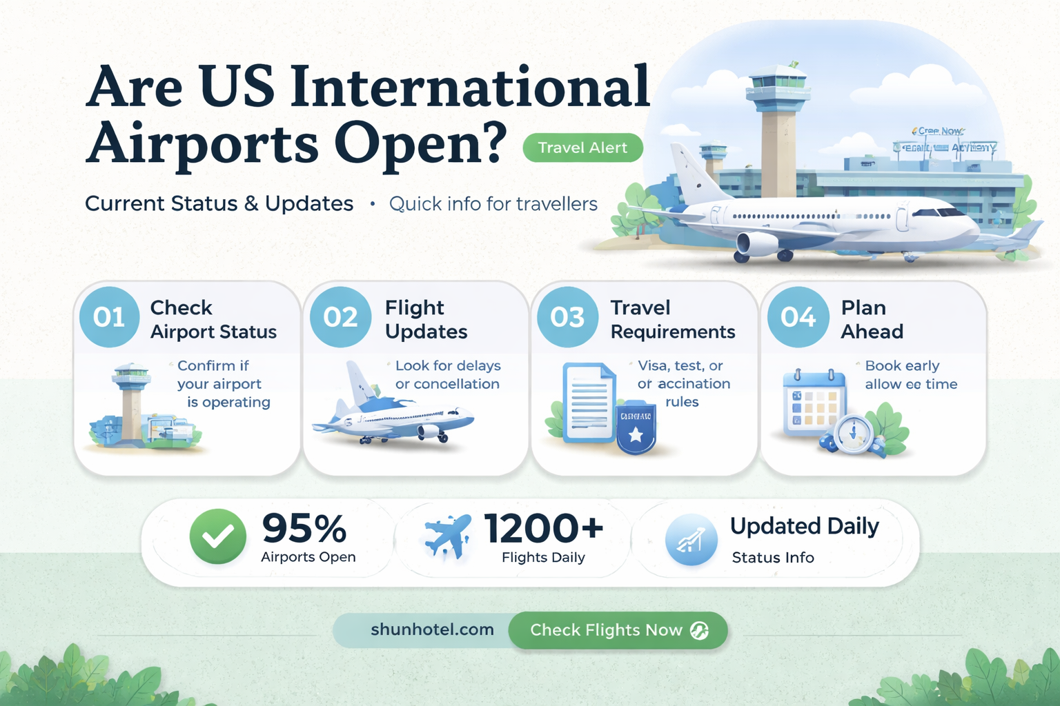 are international airports open in usa