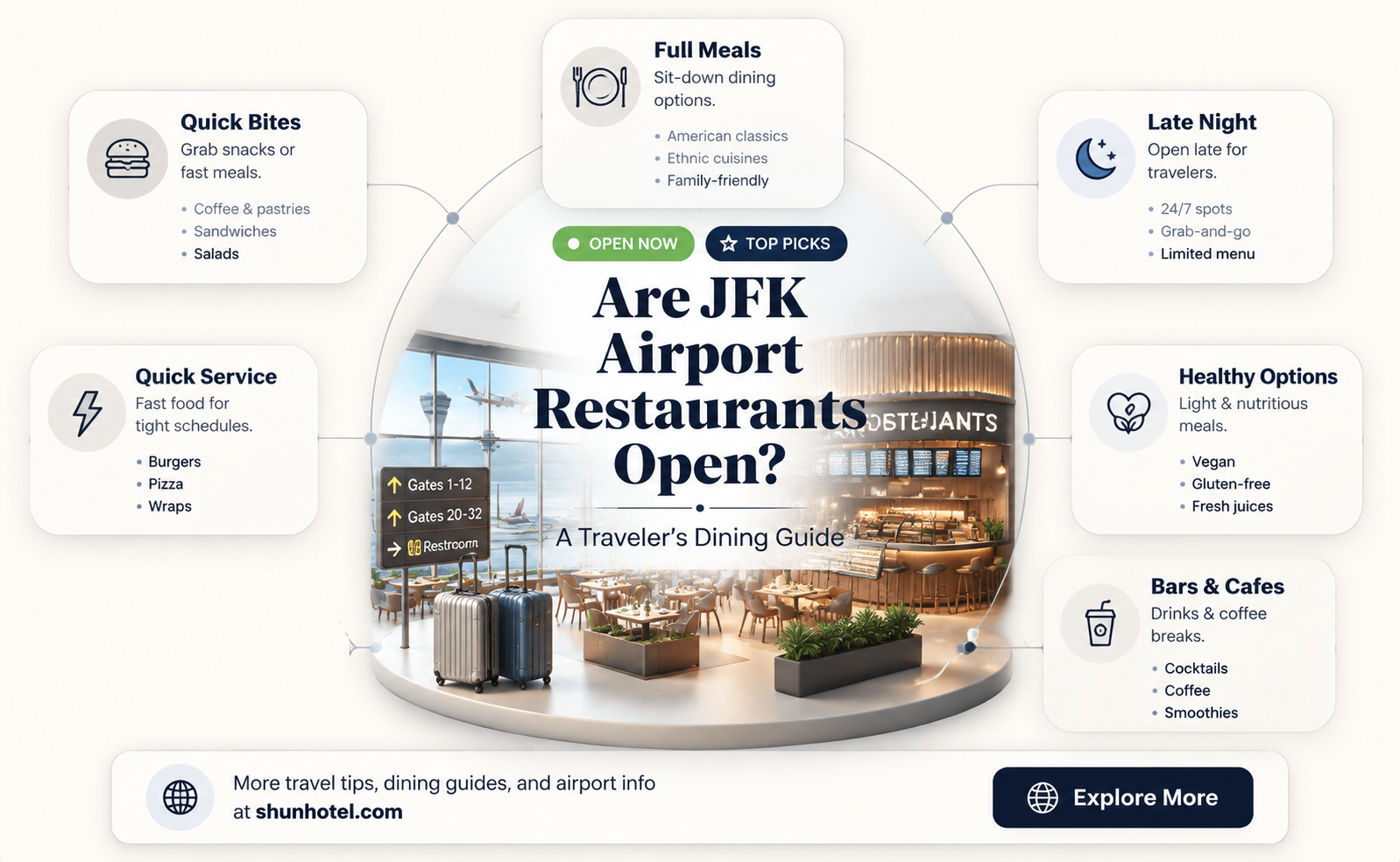 are restaurants open at jfk airport