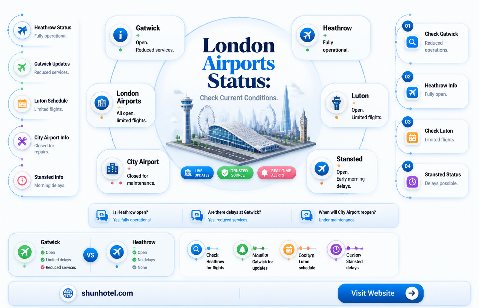 are airports in london open