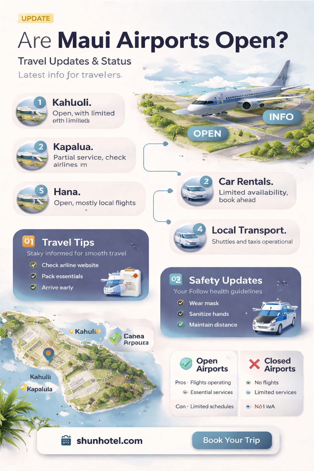 are airports open in maui