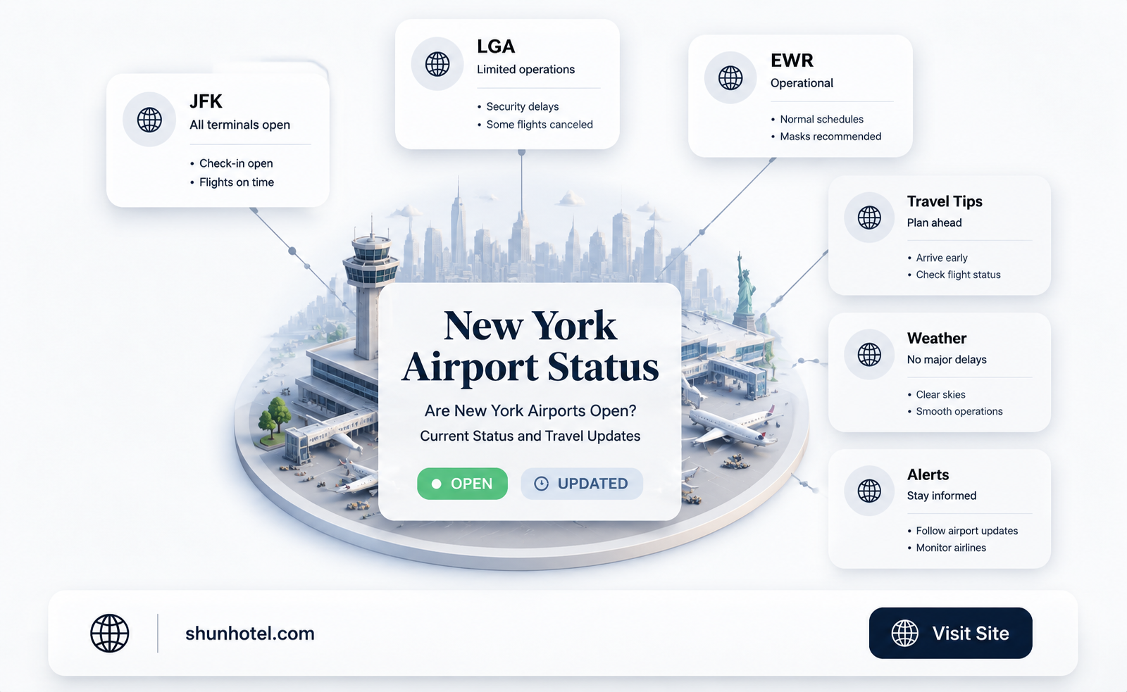 are the airports open in new york
