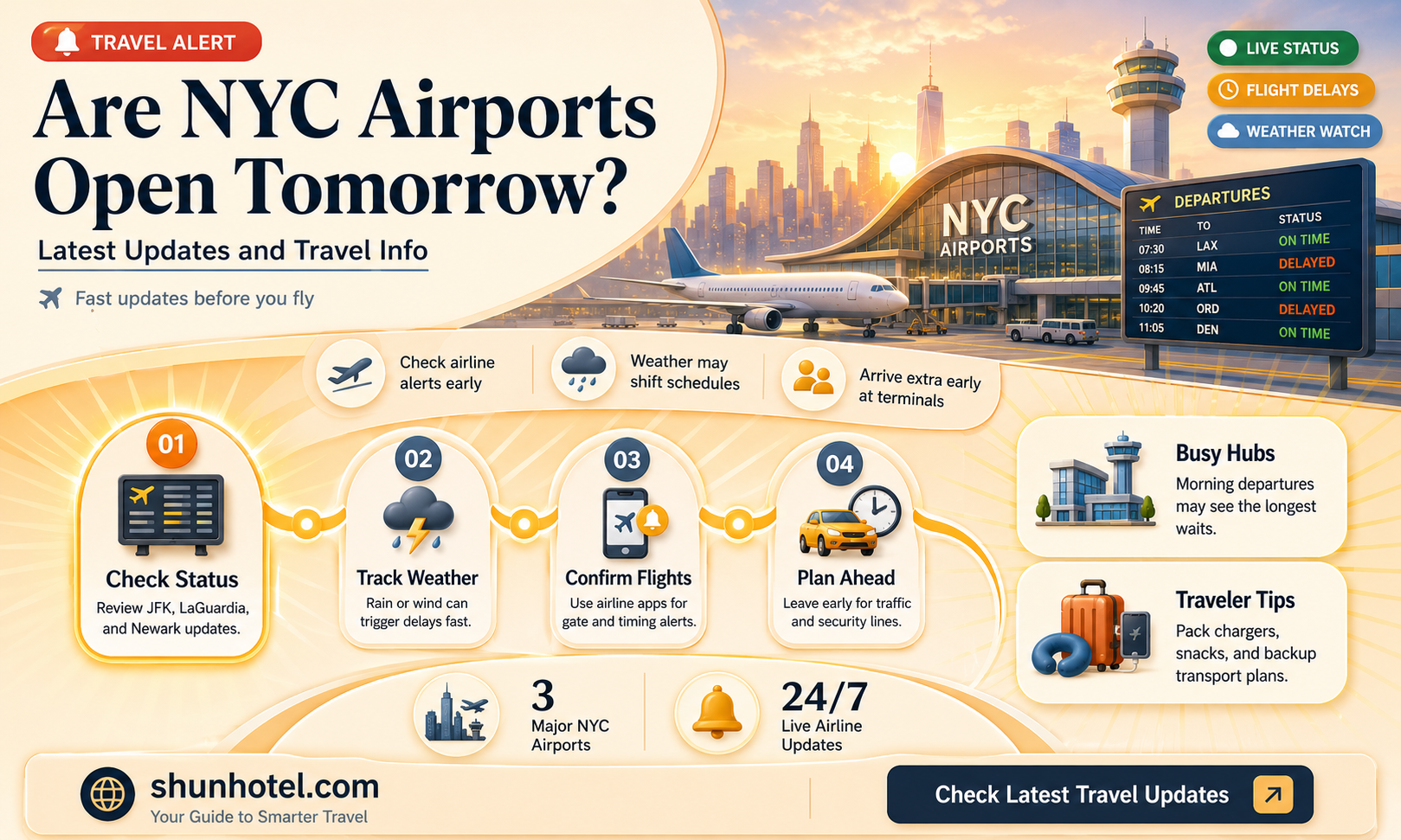 are nyc airports open tomorrow