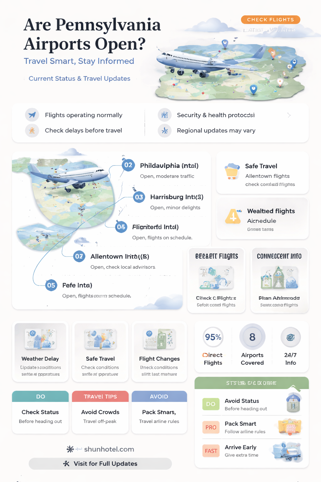 are airports open in pennsylvania