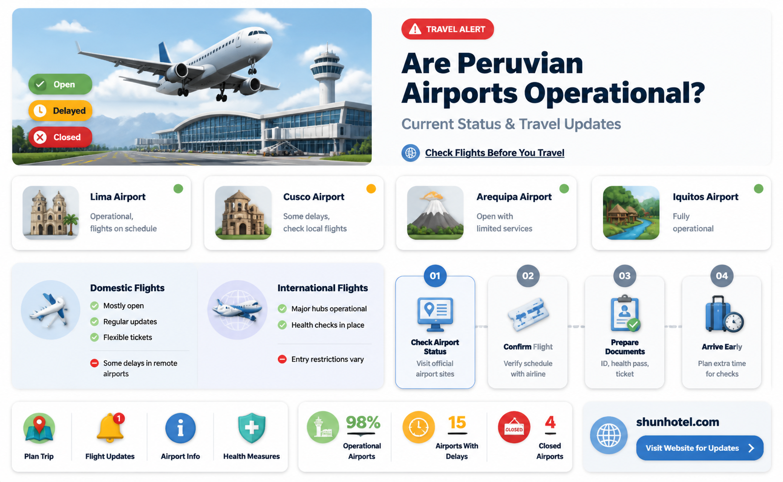 are airports in peru open