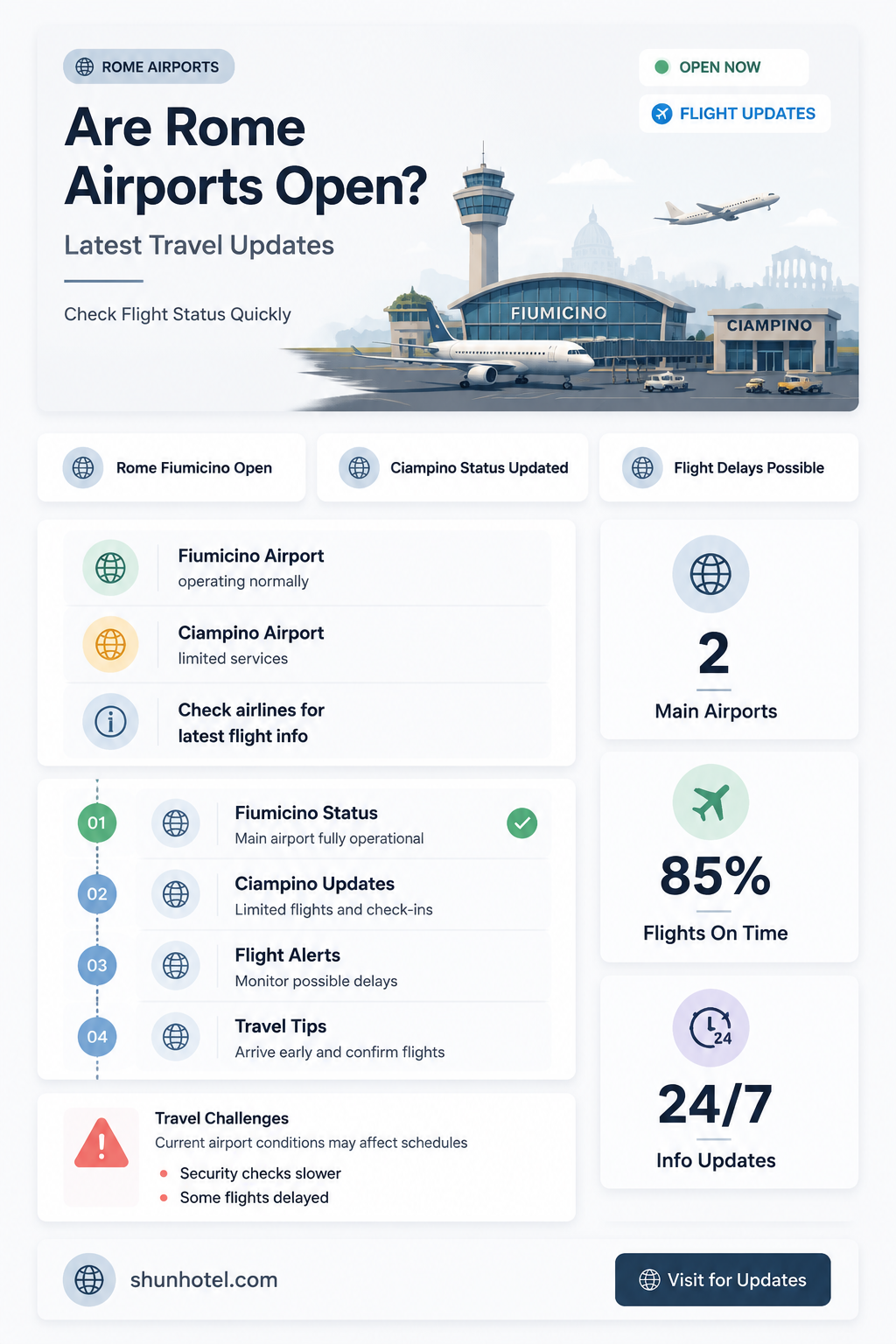 are rome airports open