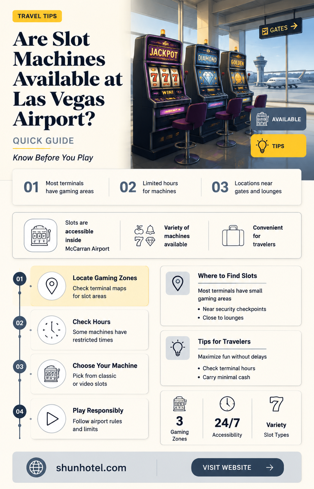 are slot machines open at las vegas airport