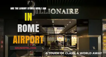 Are Rome Airport's Luxury Stores Open at 1 AM?