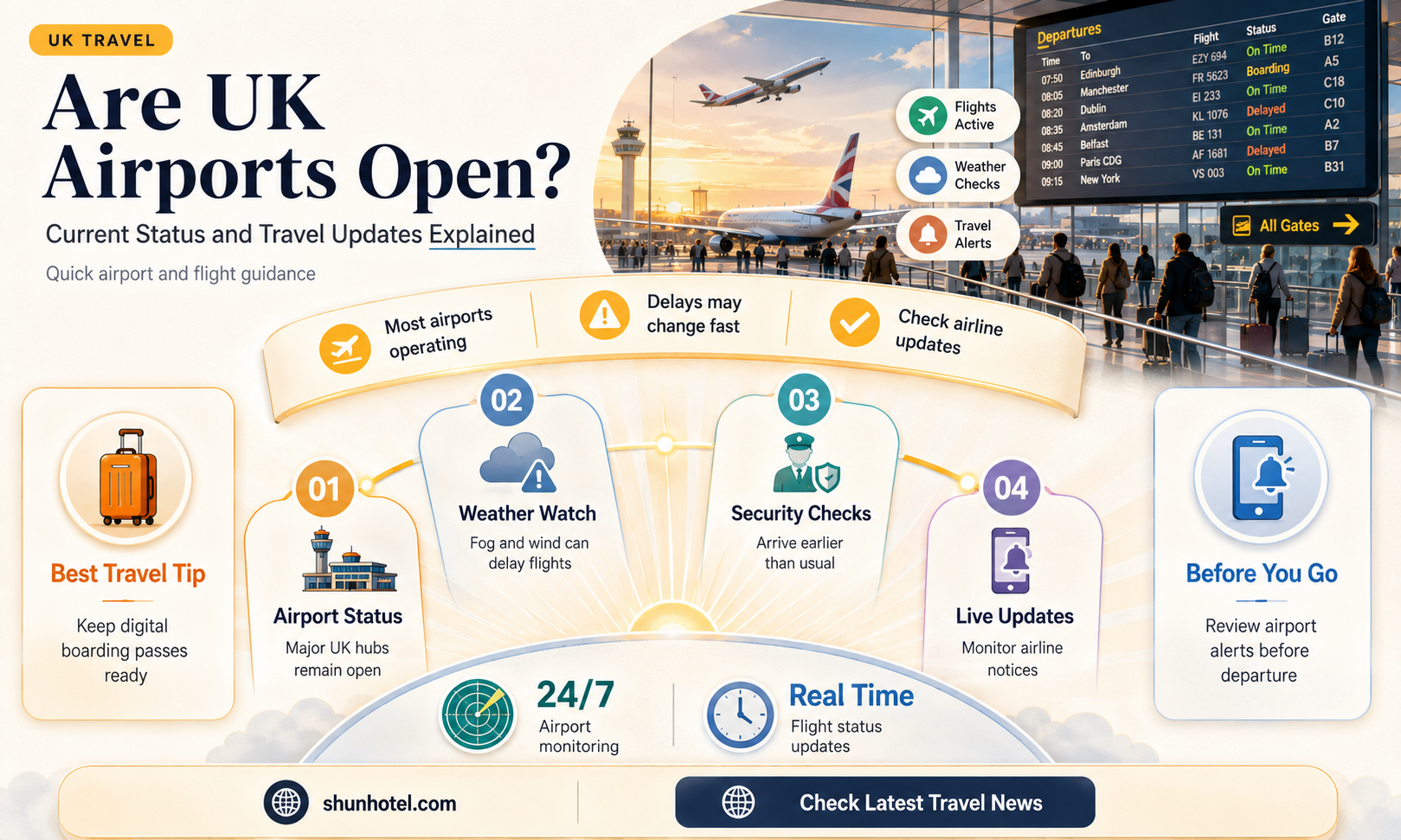 are the airports open in uk