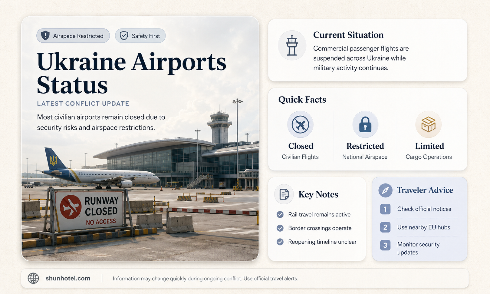 are the airports open in ukraine