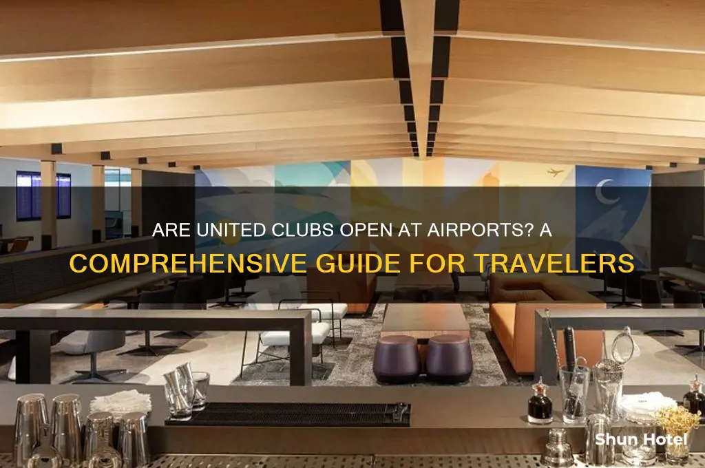 are united clubs open at airports