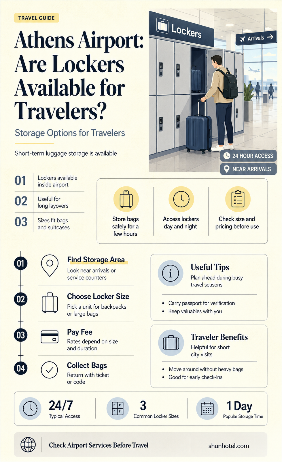 are there lockers at athens airport