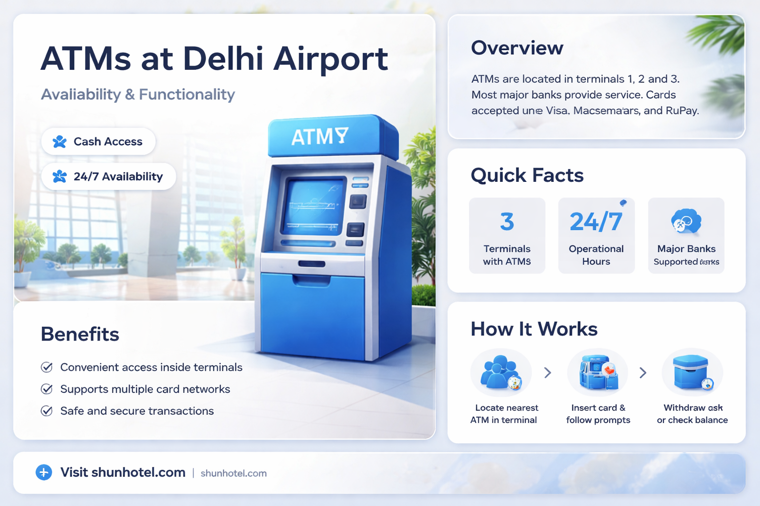 are atm working at delhi airport