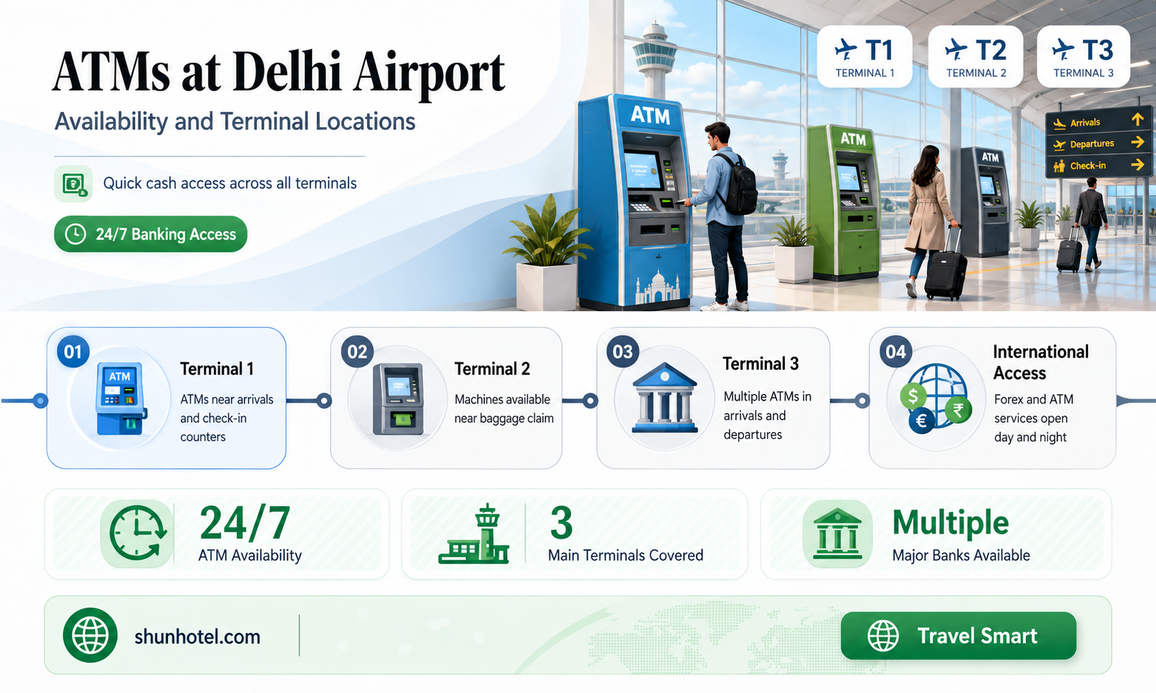 are there atms at delhi airport