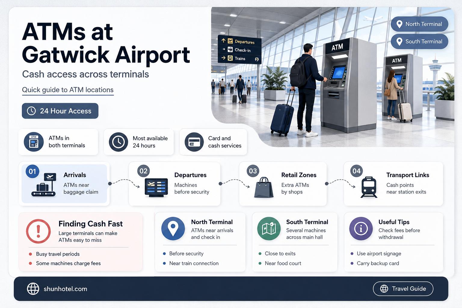 are there atms at gatwick airport