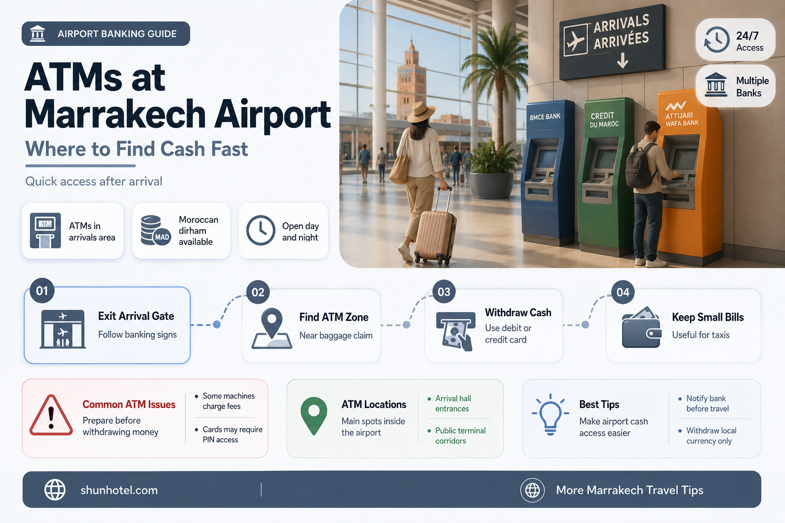 are there atms in marrakech airport