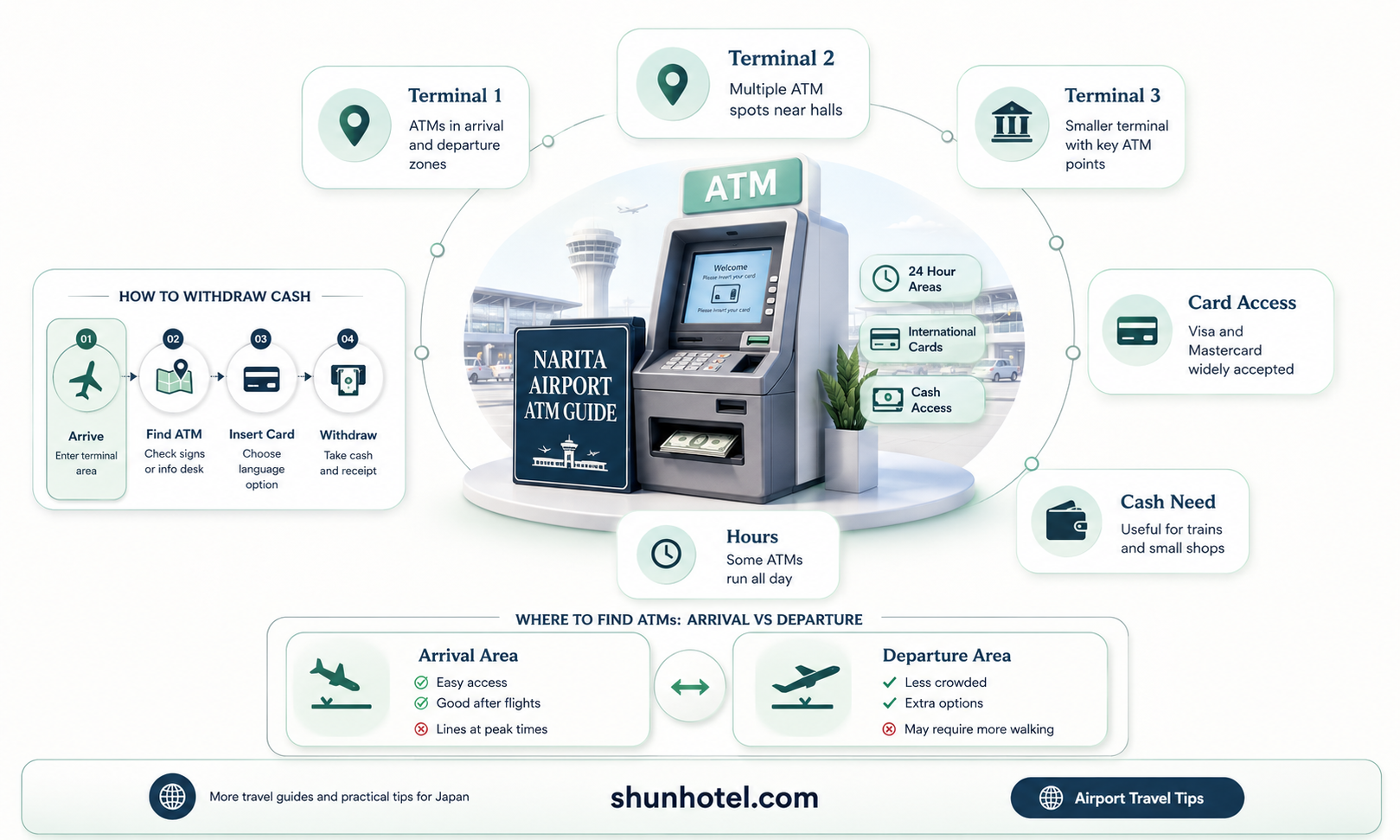 are there atms at narita airport