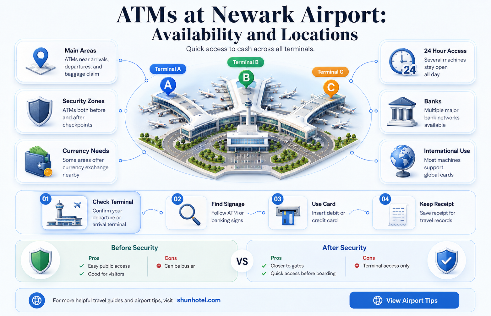 are there atms at newark airport