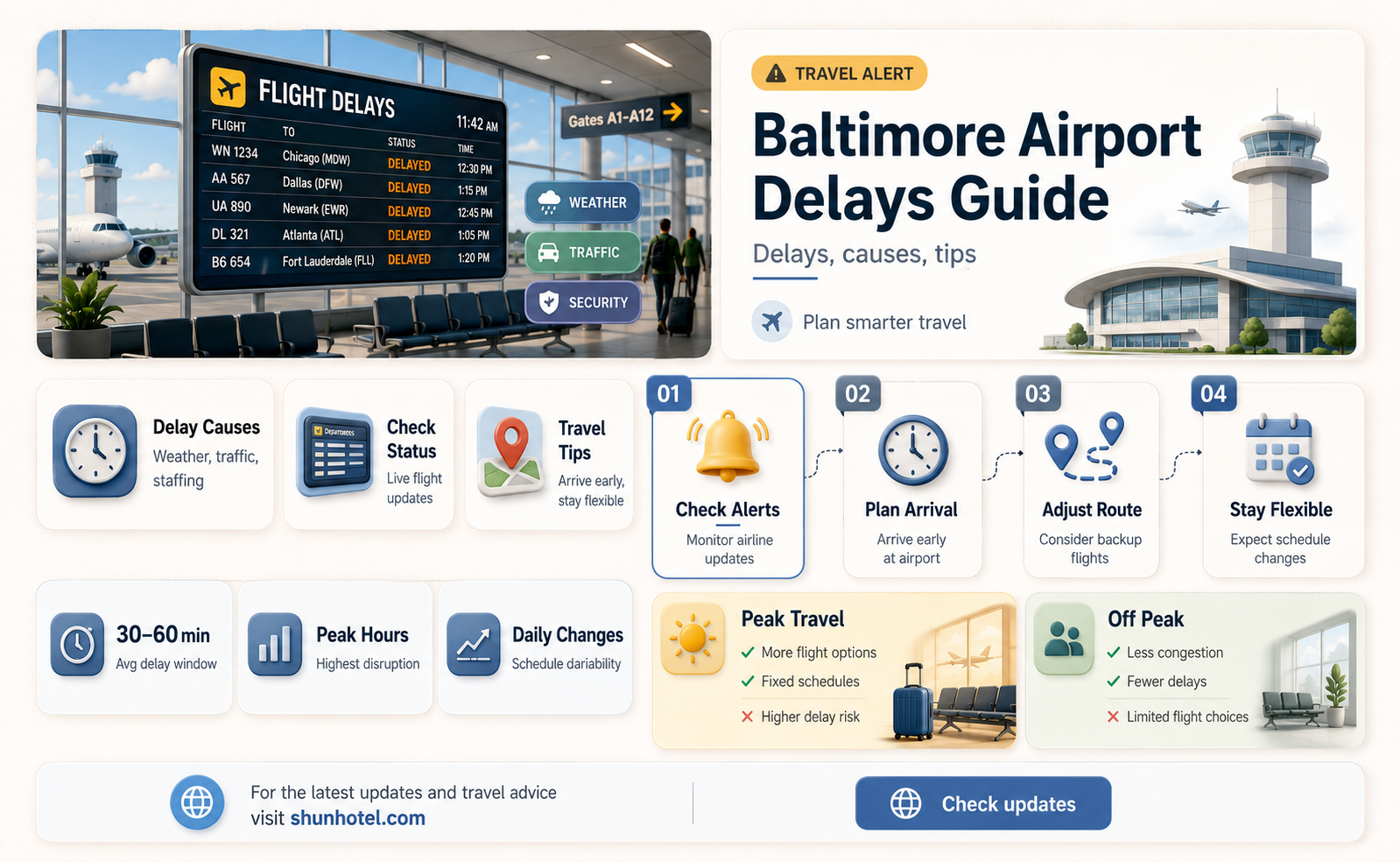 are there delays at baltimore airport