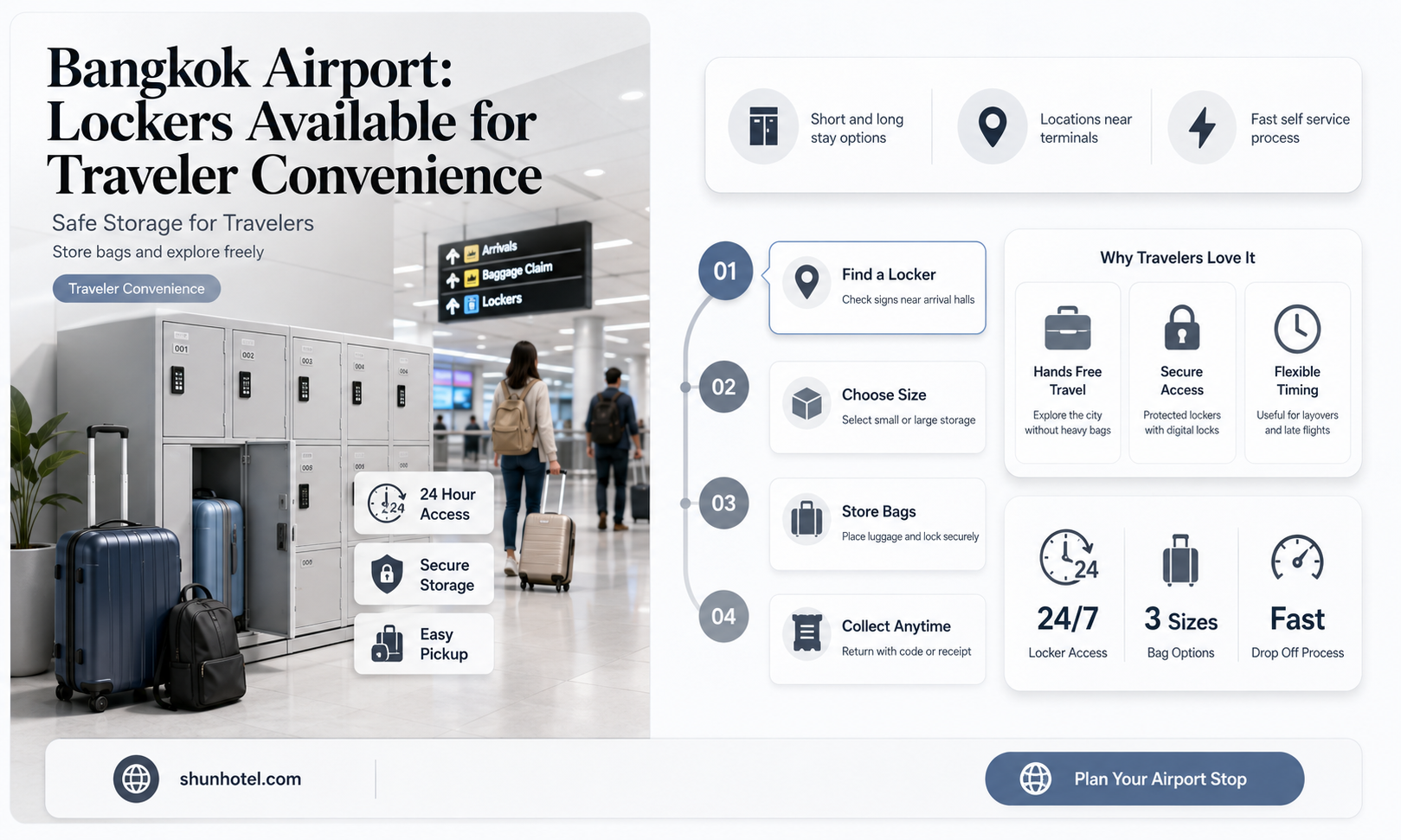 are there lockers in bangkok airport