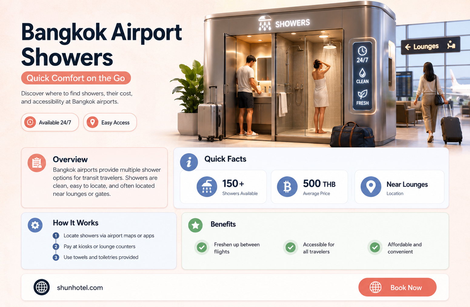are there showers at bangkok airport