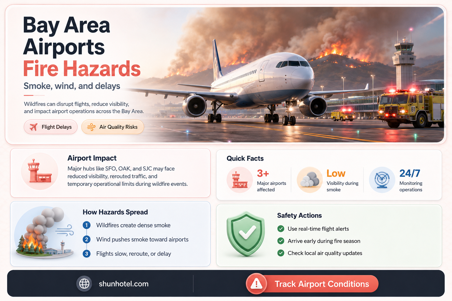 are fires affecting bay area airports