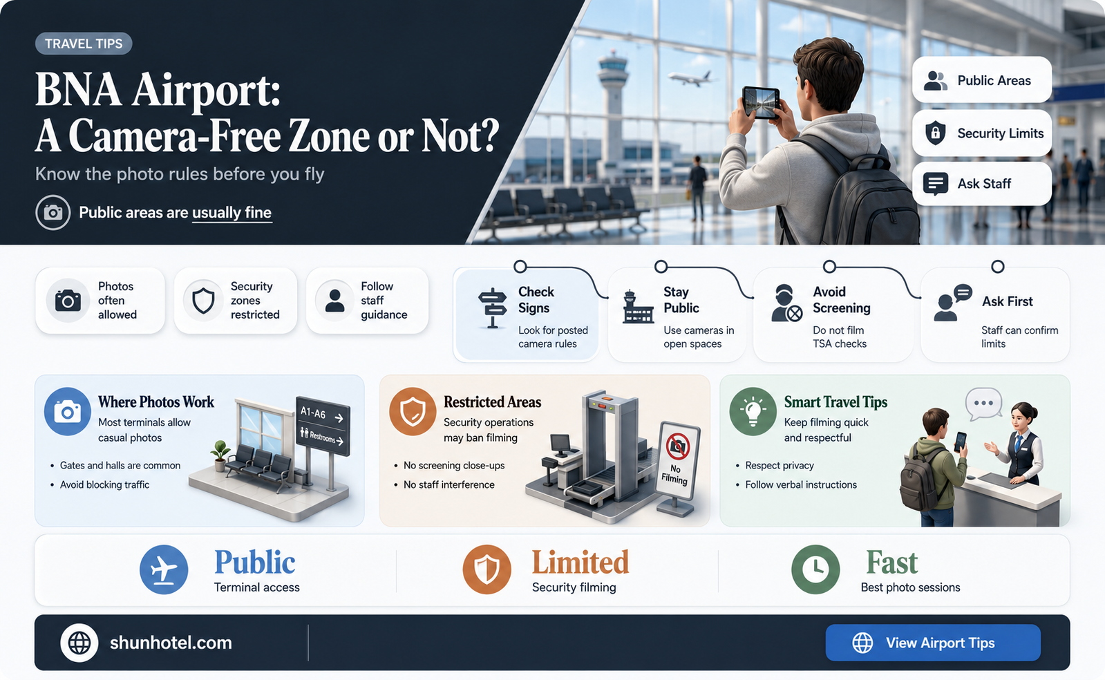 are there cameras at bna airport
