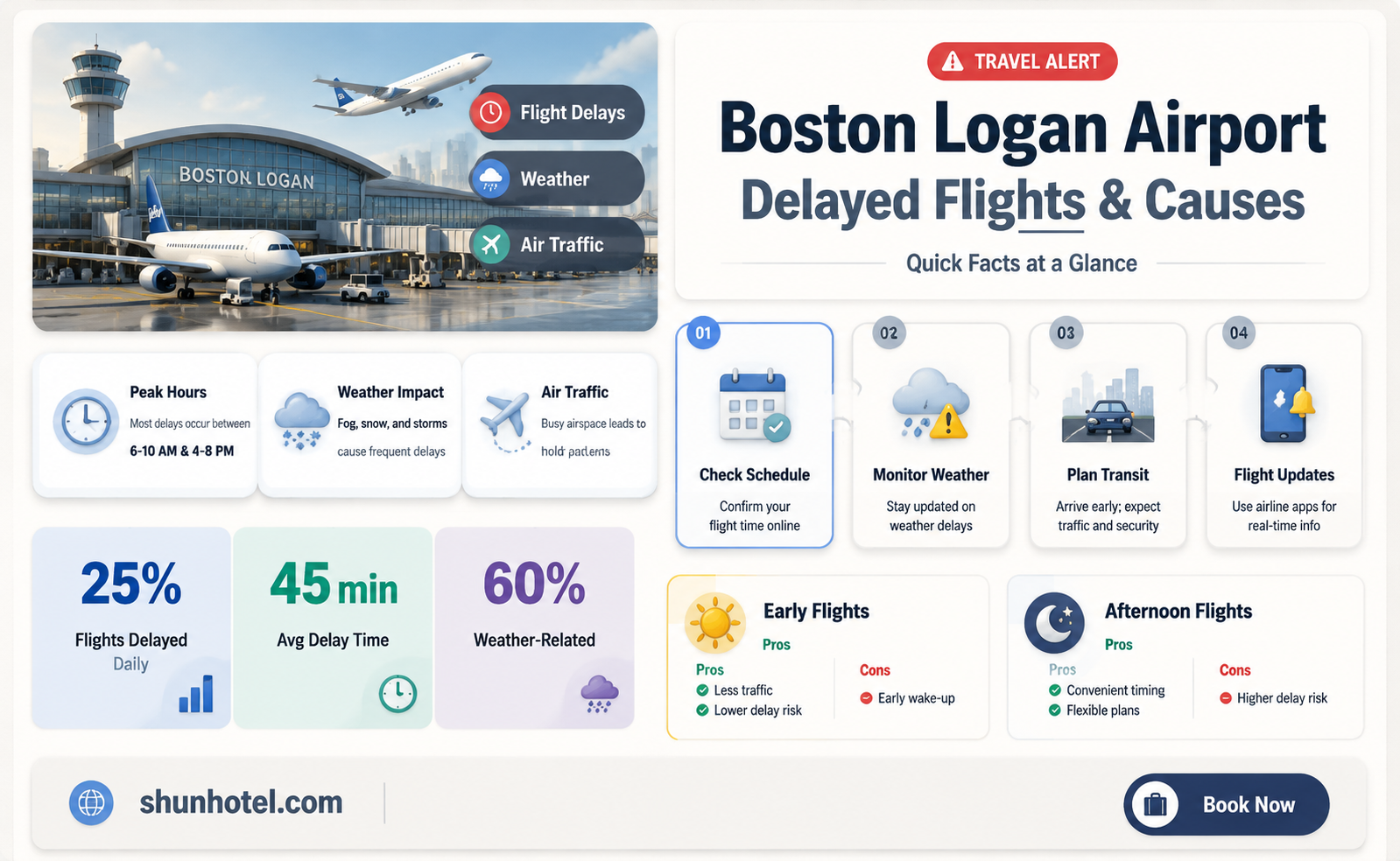 are flights delayed at logan airport