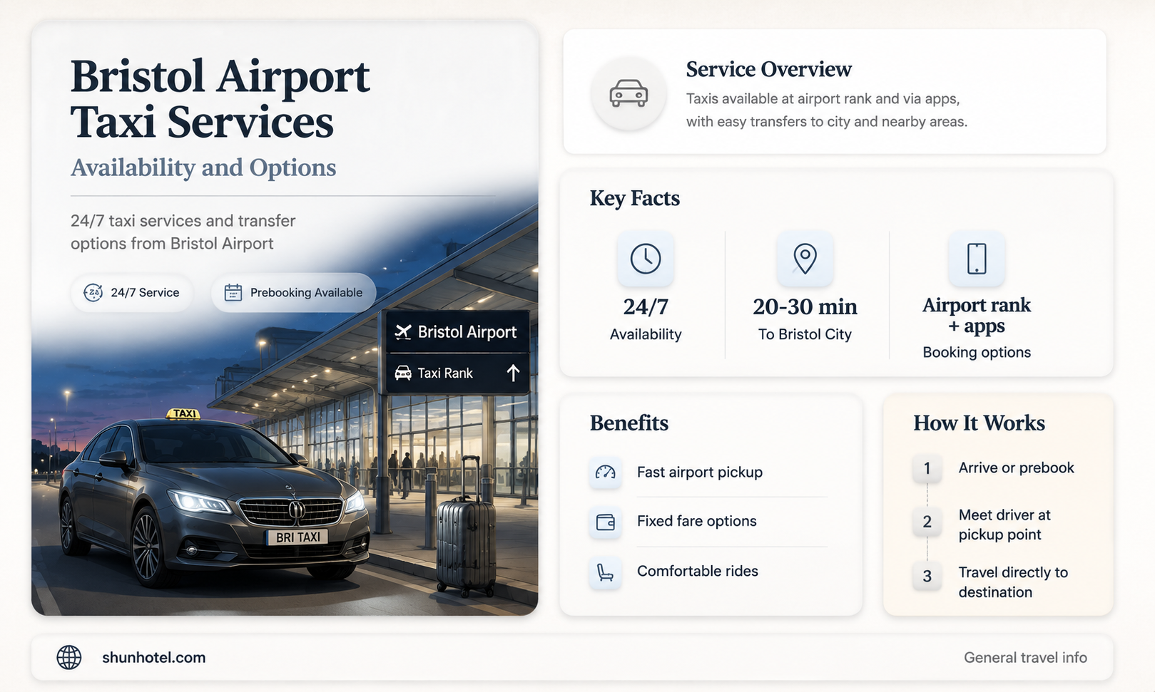 are there taxis at bristol airport