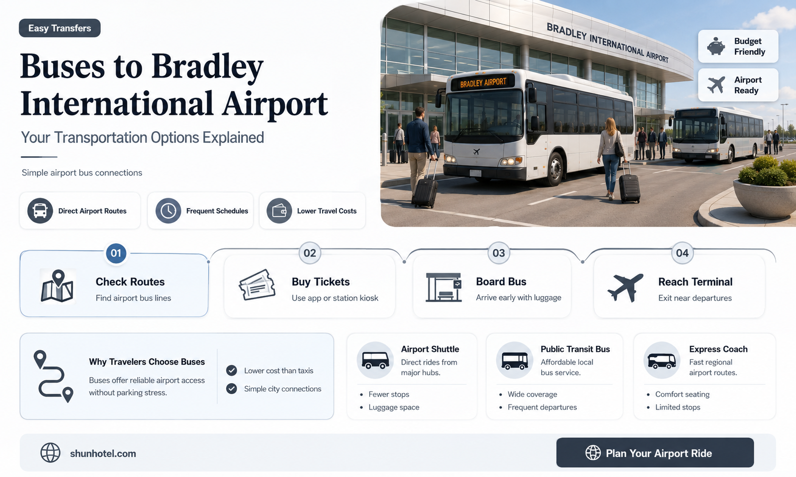 are there buses to bradley international airport