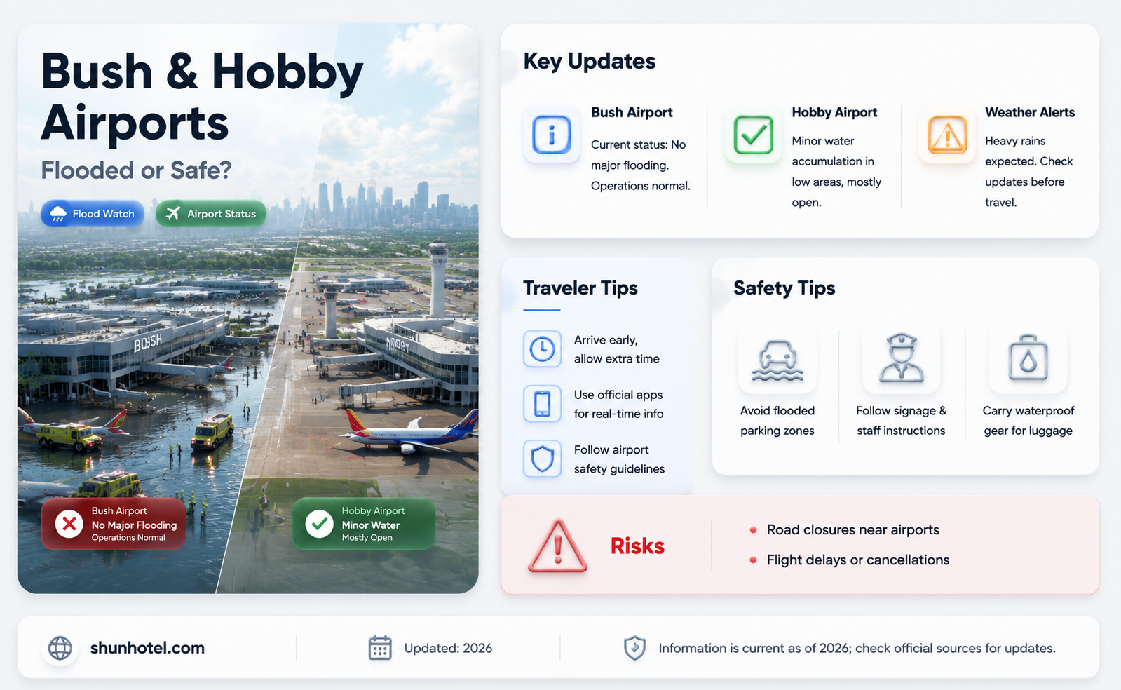 are bush and hobby airports flooded