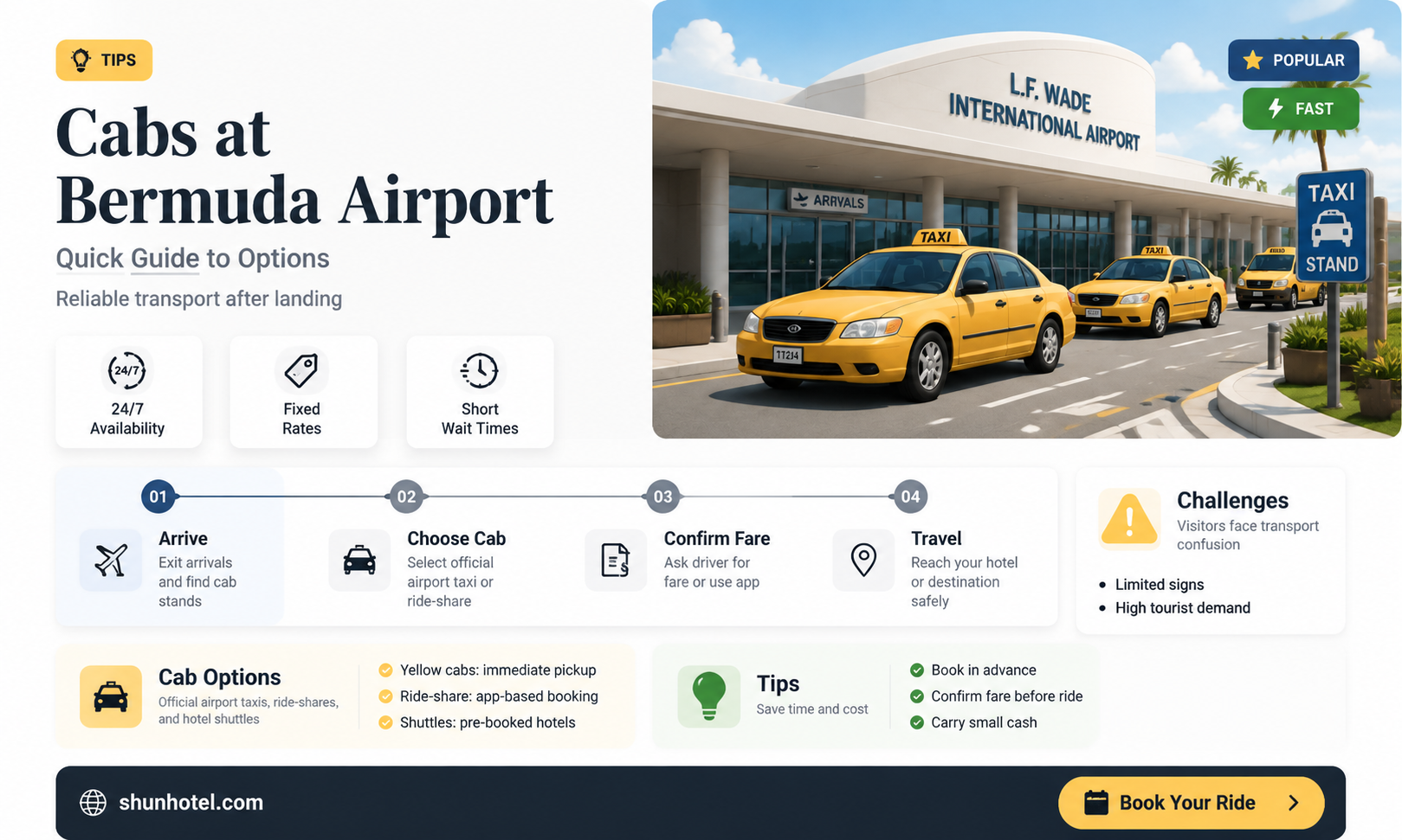 are cabs available at bermuda airport