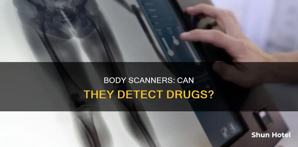 can a airport body scanner see drugs