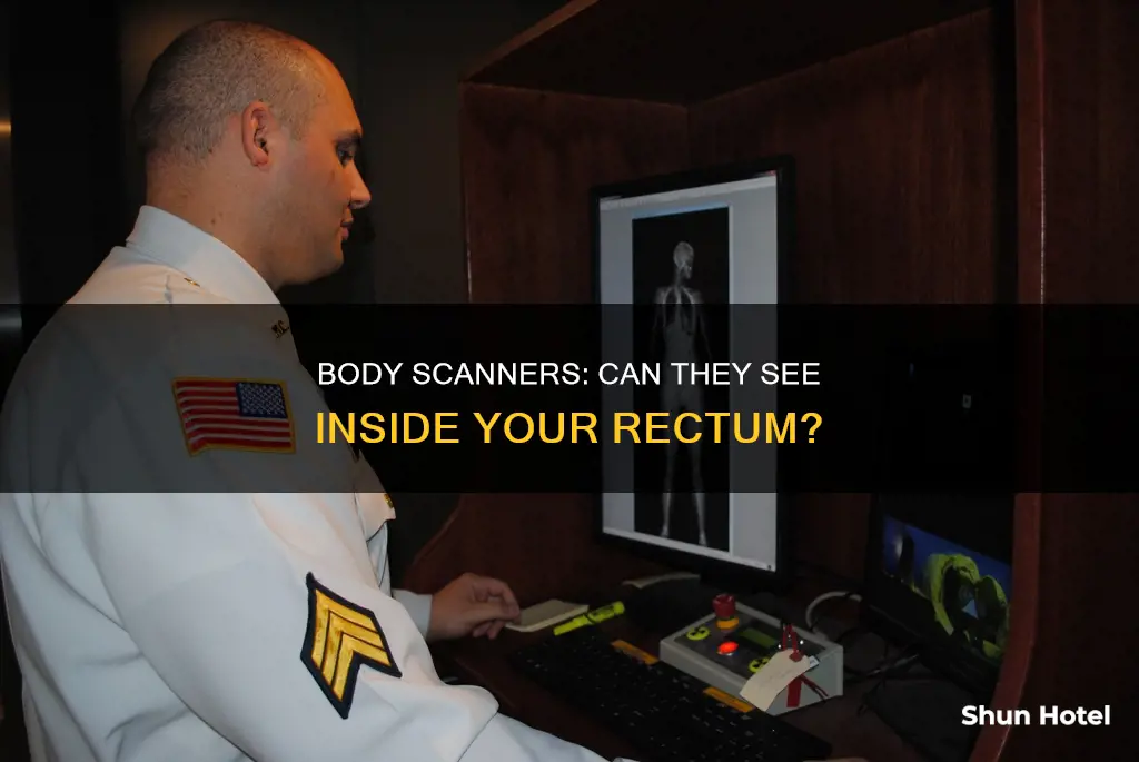 can a airport body scanner see inside your rectum