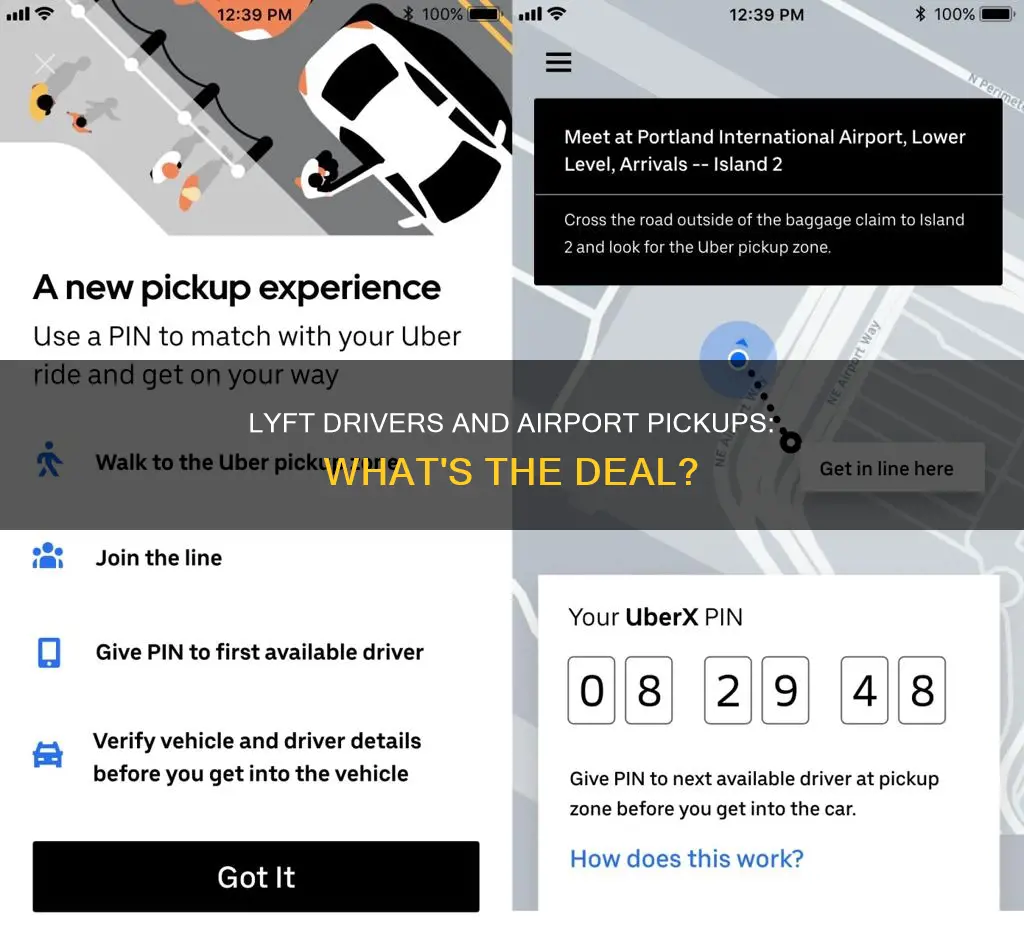 can a dc lyft drivers pick up at airport