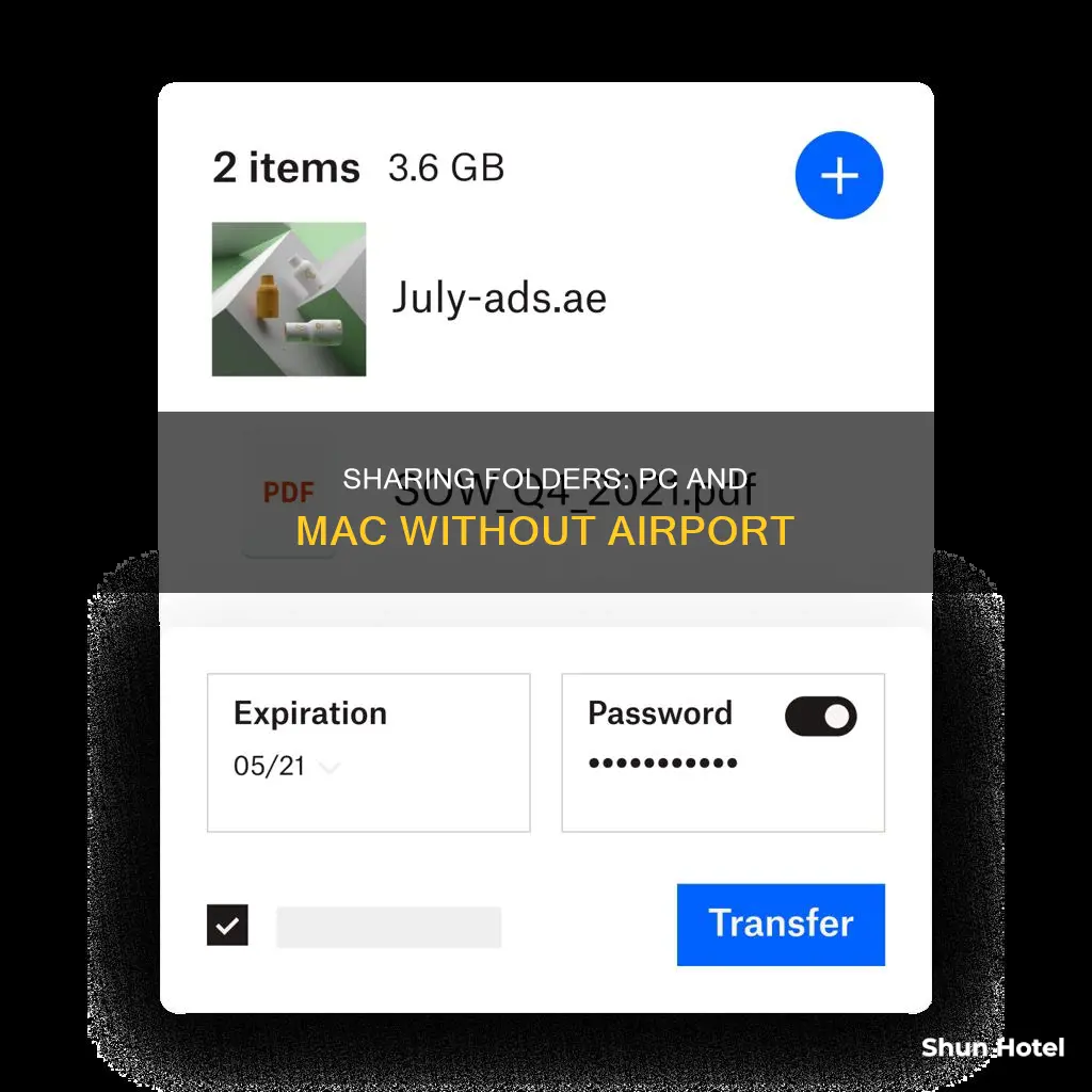 can a pc and mac share foldiers without an airport