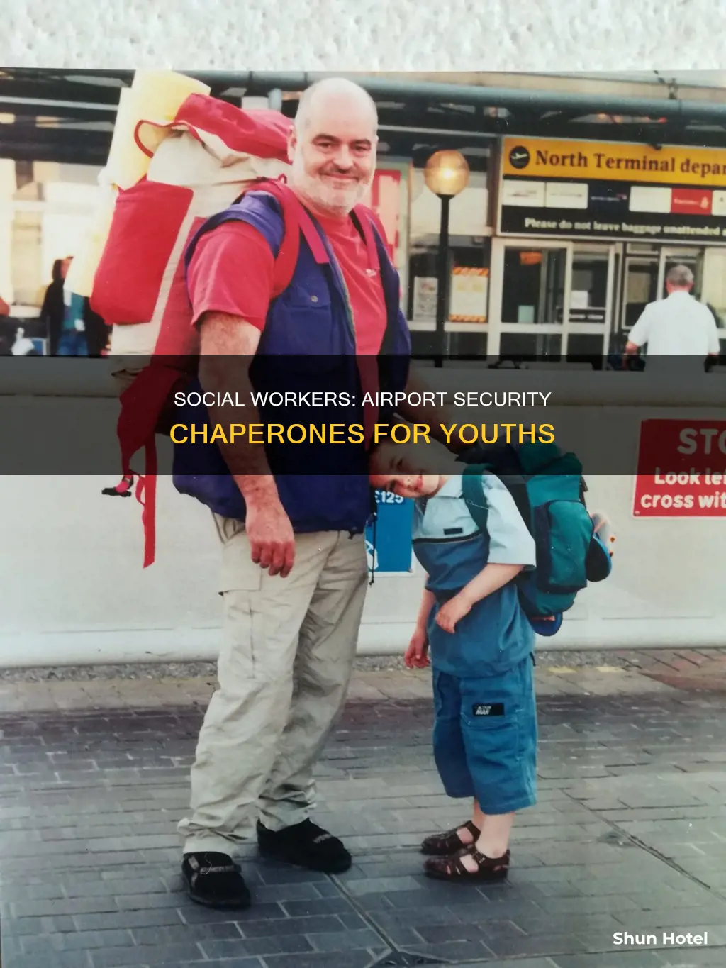 can a social worker take a youth through airport security