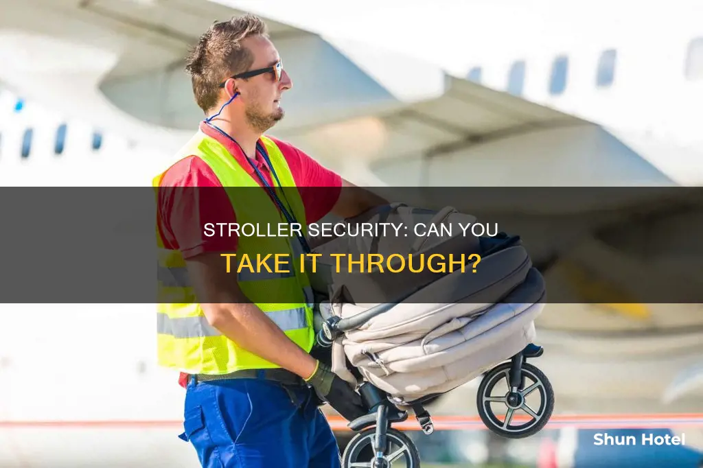 can a stroller go through airport security