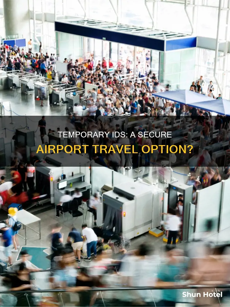 can a temporary id being used at airport