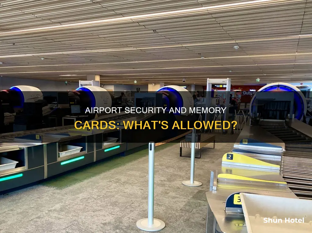 can a us airport take a memory card with me