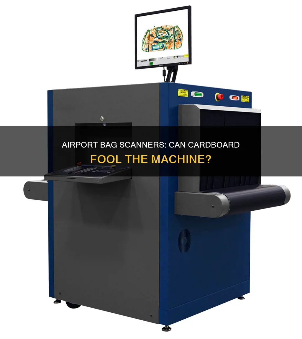can airport bag scanner scan through cardboard