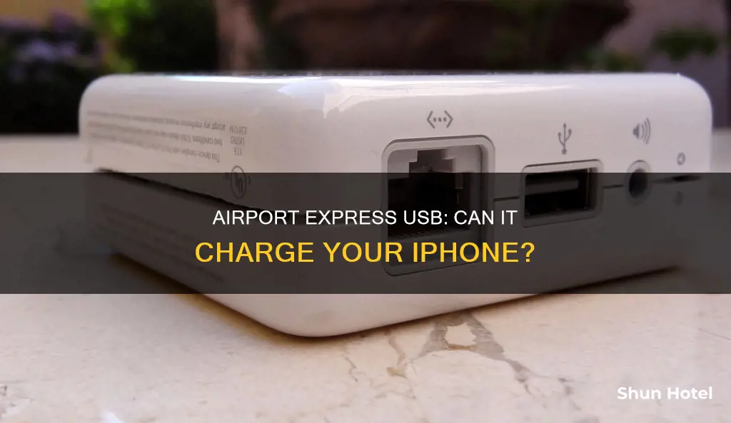 can airport express usb port charge iphone
