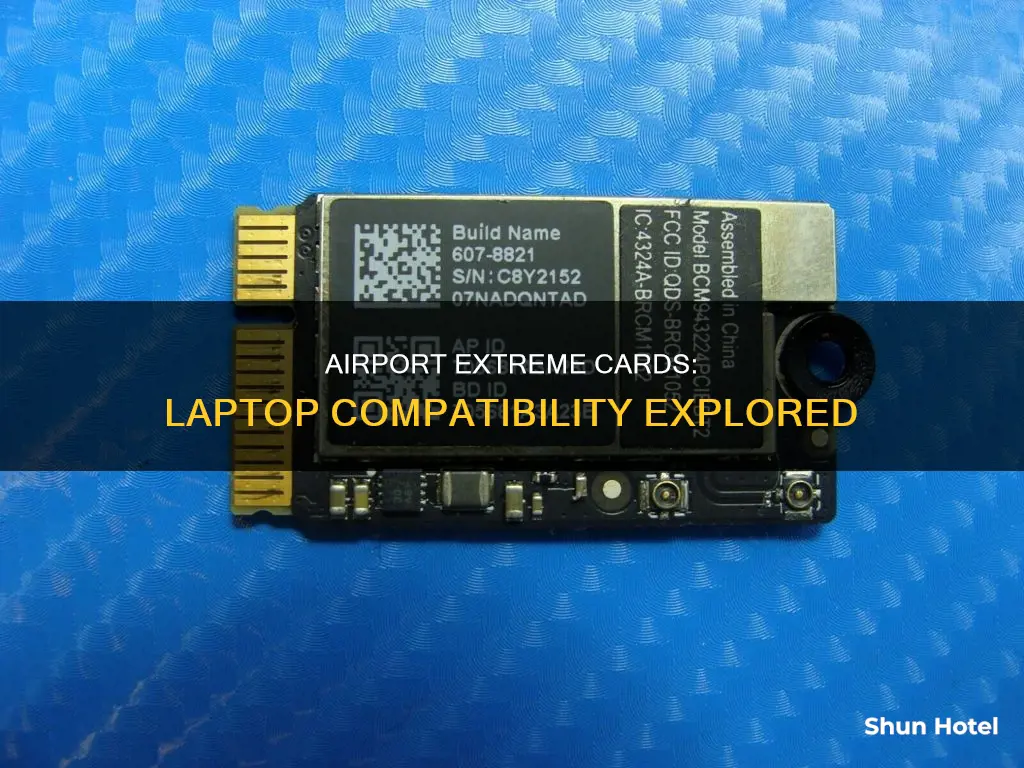 can airport extreme cards be used in a laptop