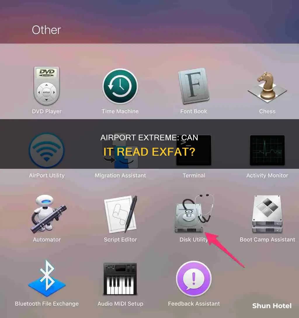 can airport extreme read exfat