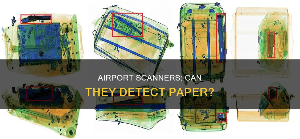 can airport scanners detect paper