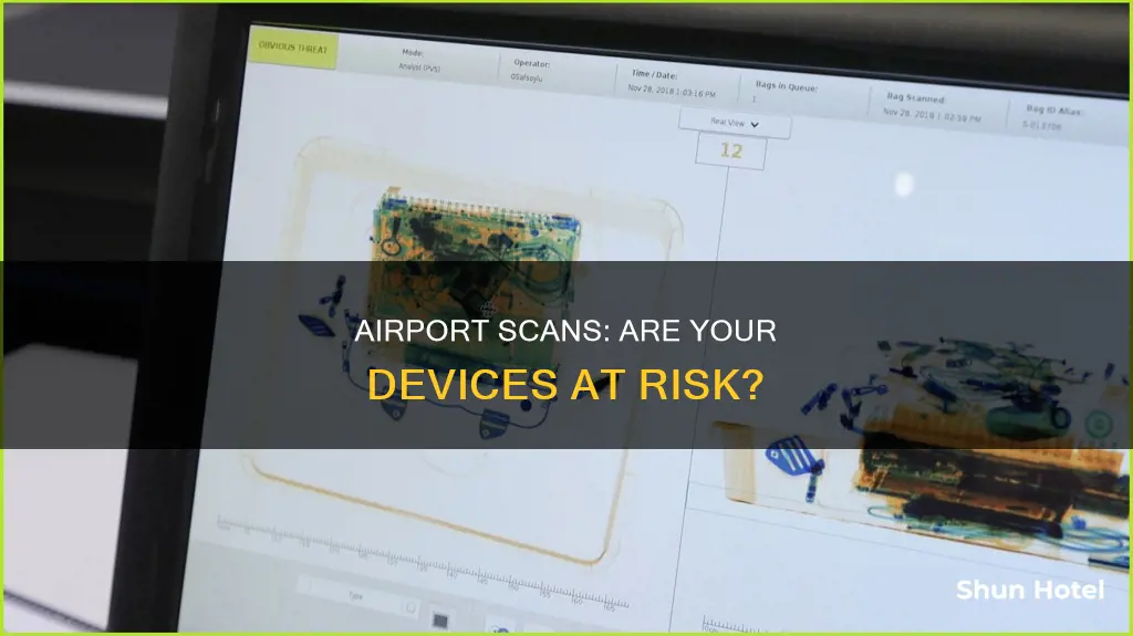 can airport scans affect laptops