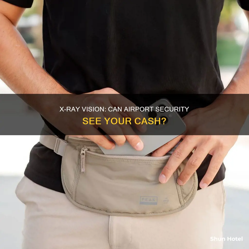 can airport x ray see cash in a money belt