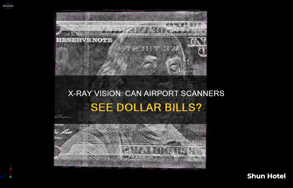 can airport x rays see dollar bills