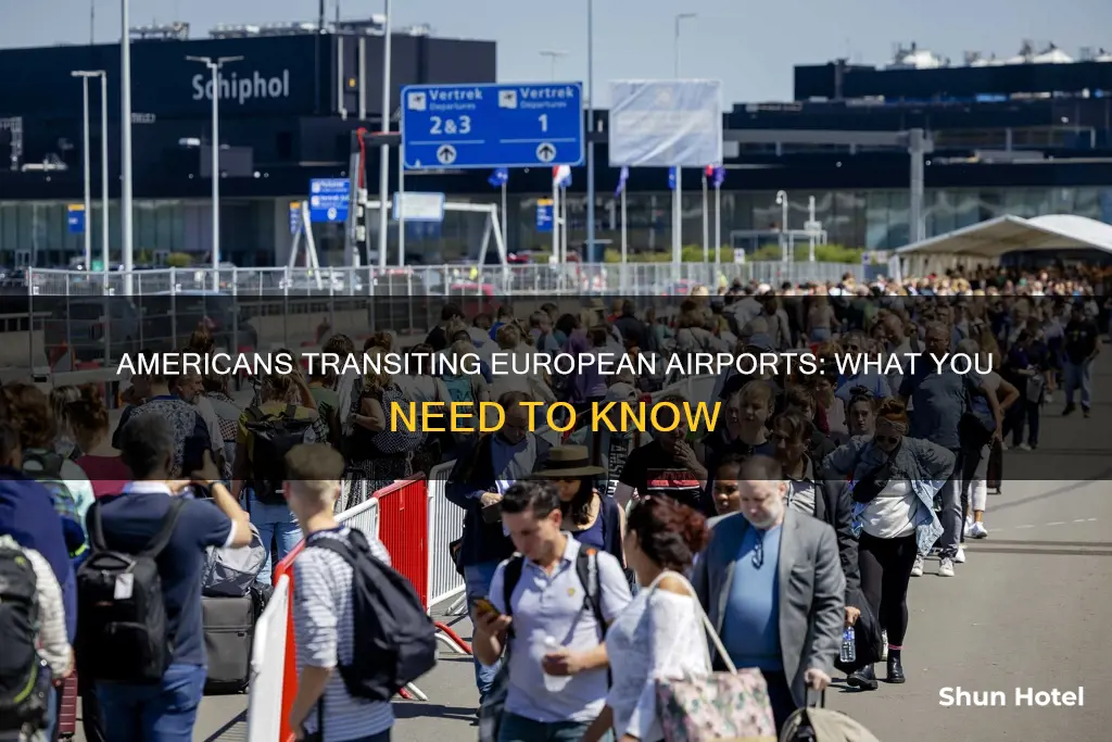 can americans transit through european airports