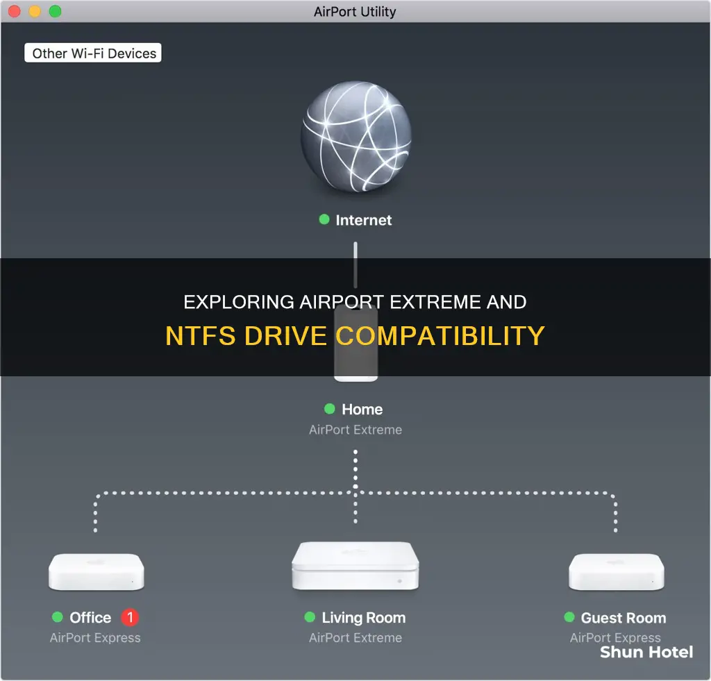 can an airport extream have an ntfs drive